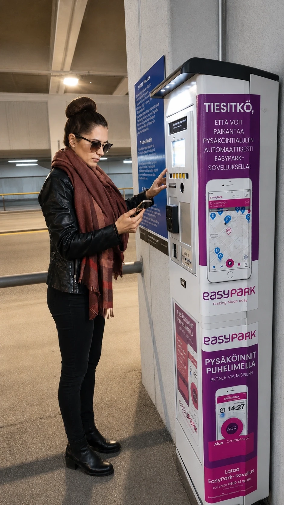 Pysäköinnin lippuautomaatti